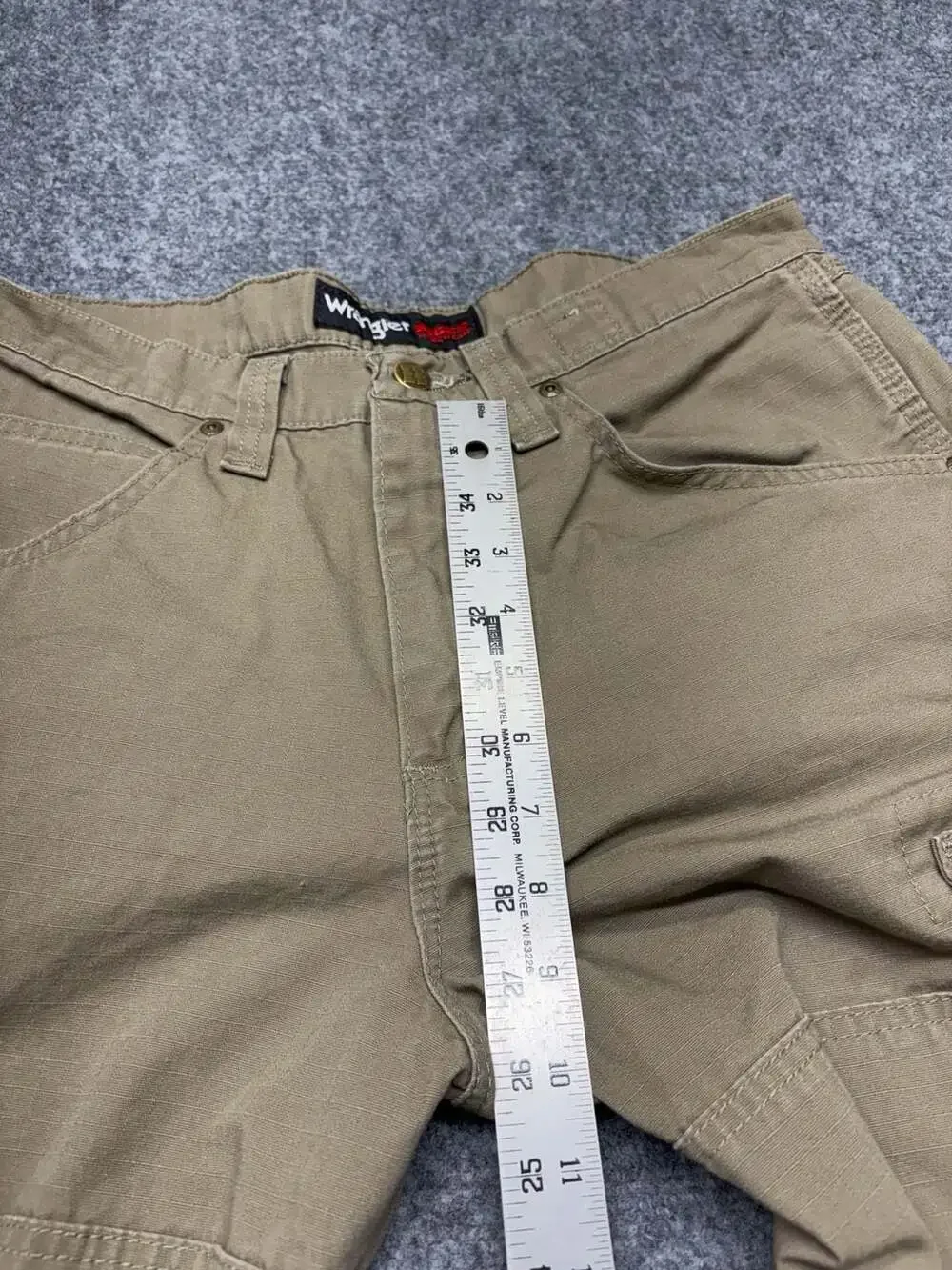 Wrangler Riggs Workwear Mens Tan Ripstop Double Knee Cargo Work Pants 33 X 32